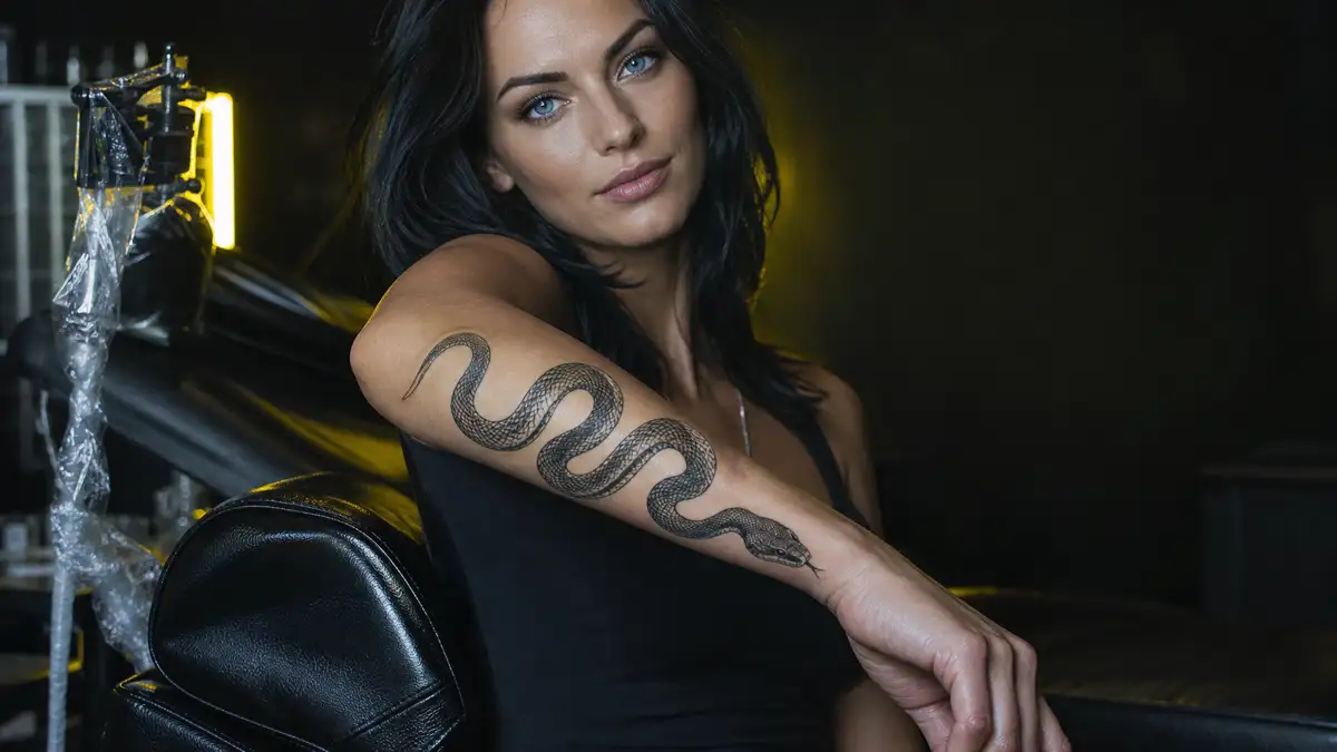 Gyvatės tatuiruotė: reikšmė, stiliai ir kompozicija