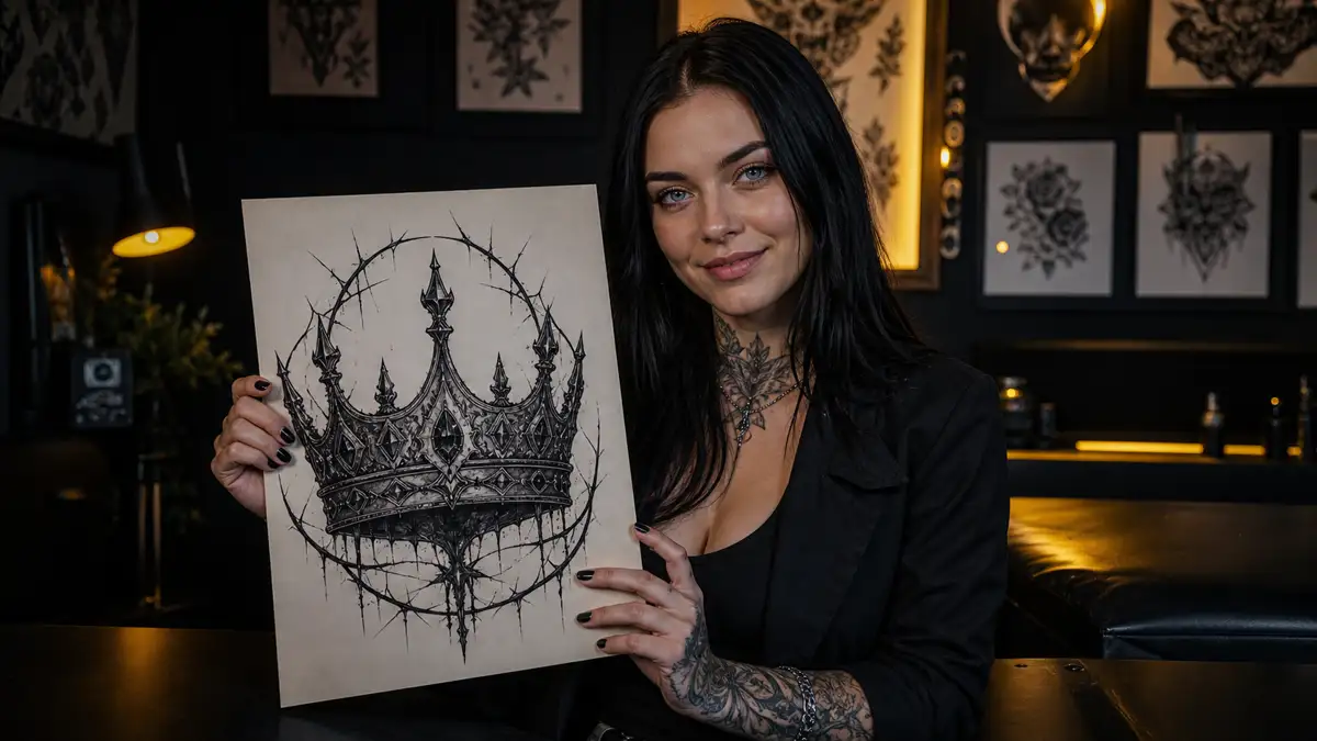 Karūnos tatuiruotė: reikšmė ir stiliai