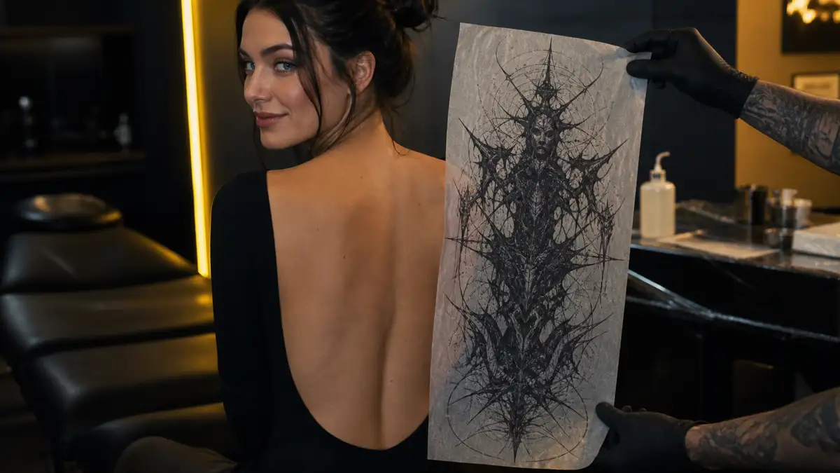 Nugaros tatuiruotės kaina: nuo mažo motyvo iki viso backpiece