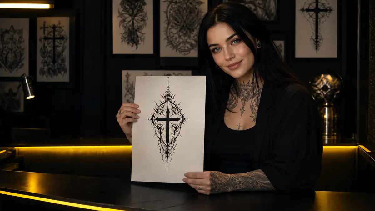 Kryžiaus tatuiruotė: tikėjimas ir stilius