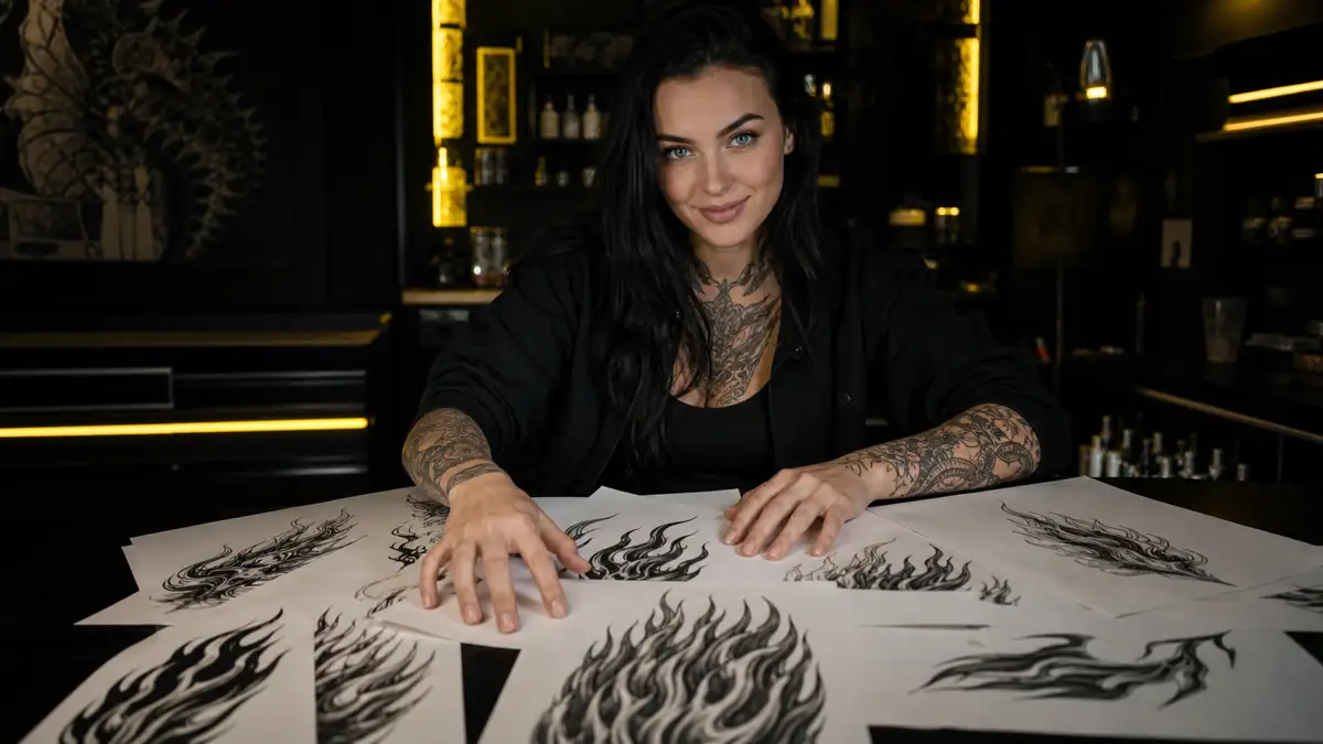 Ugnies tatuiruotės: liepsnos ant odos