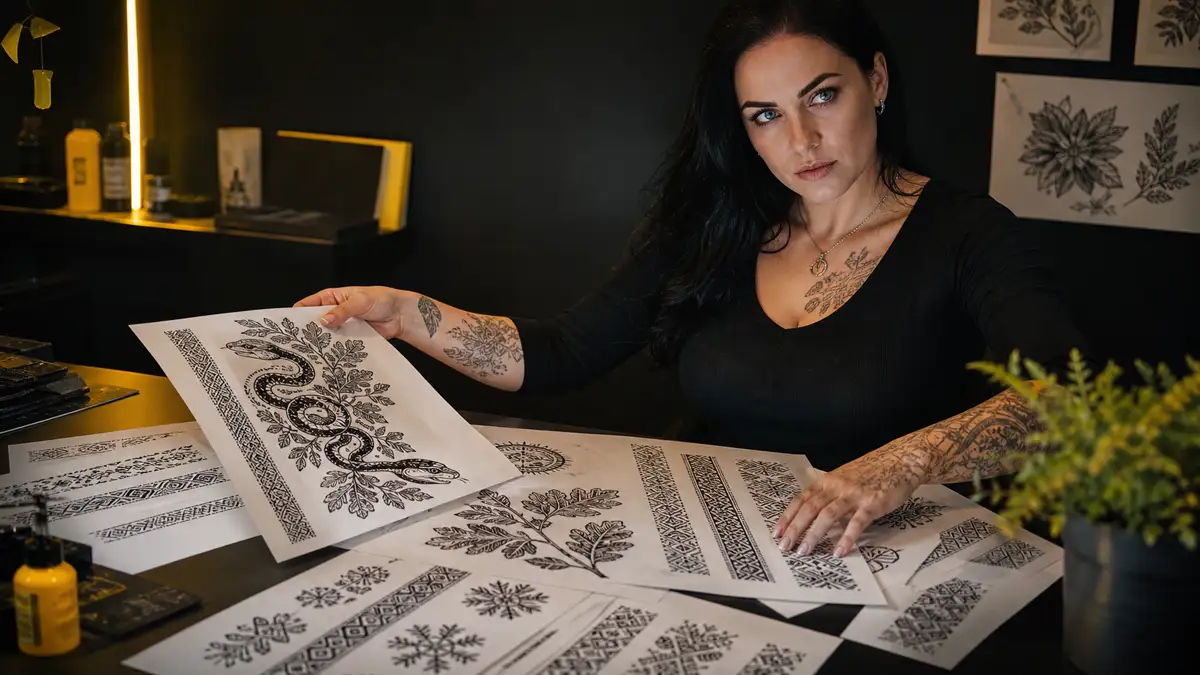 Lietuviški motyvai tatuiruotėse: nuo žalčio iki juostų raštų