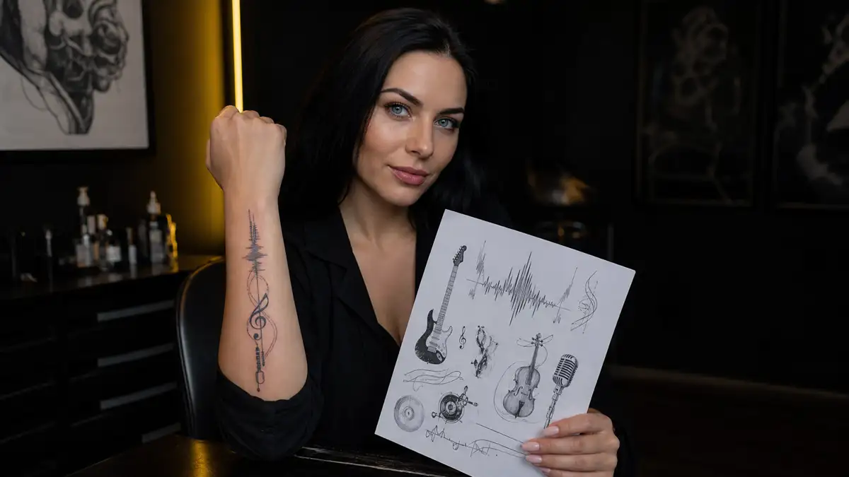 Muzikos tatuiruotės: garsas ant odos