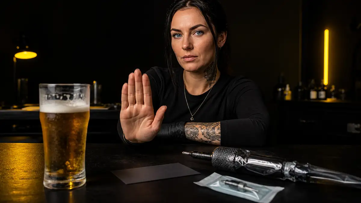 Alkoholis ir tatuiruotė: kodėl nesuderinama