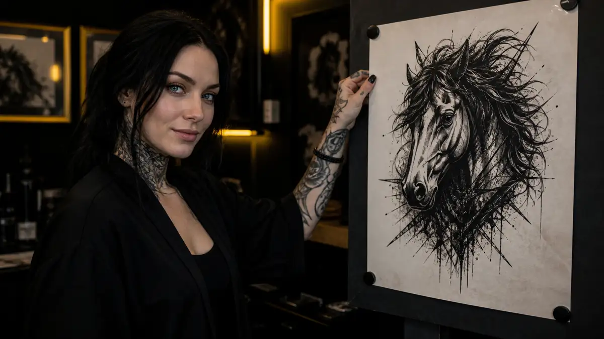 Vyčio tatuiruotė: kaip herbas virsta blackwork darbu