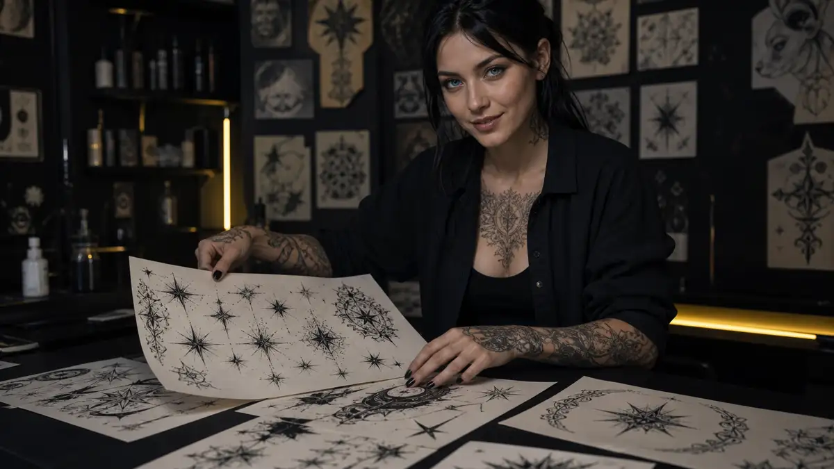 Žvaigždžių tatuiruotės: nuo taško iki žvaigždyno