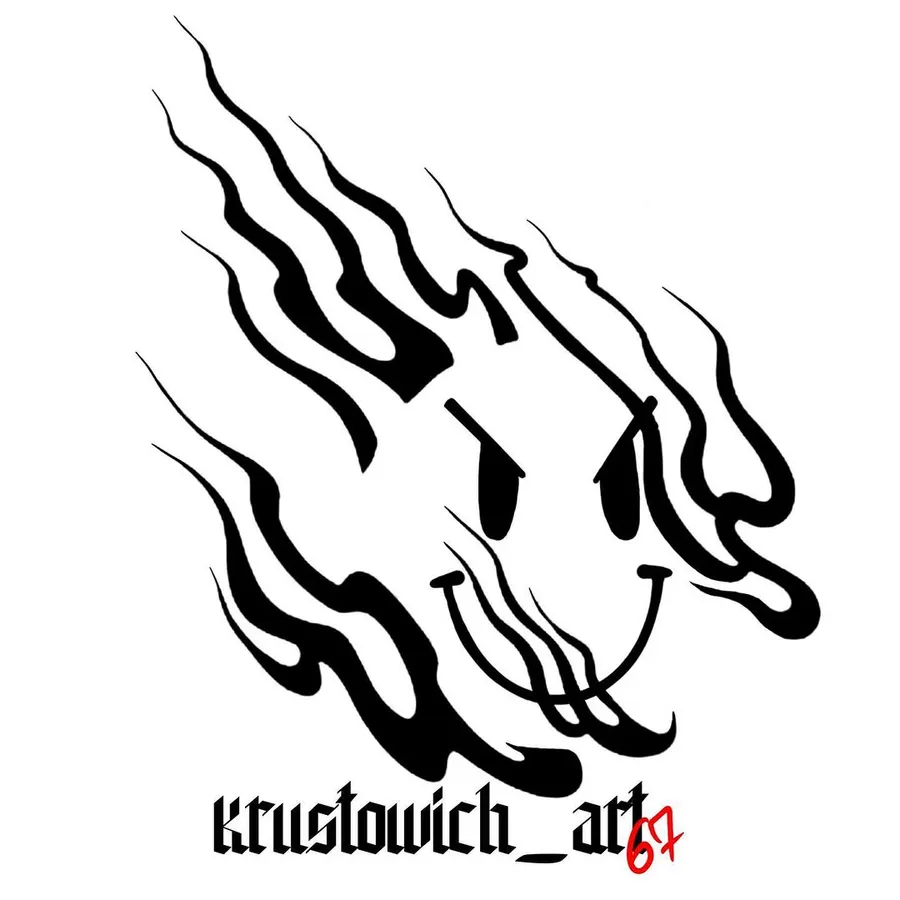 Flash tatuiruotės eskizas 107, Krustowich Ink