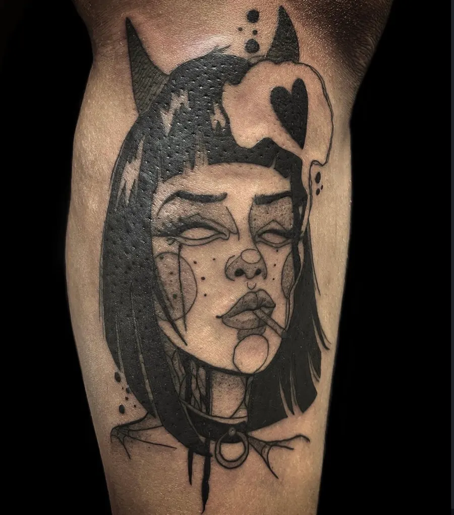 Blackwork tatuiruotė 9, Krustowich Ink, Vilnius