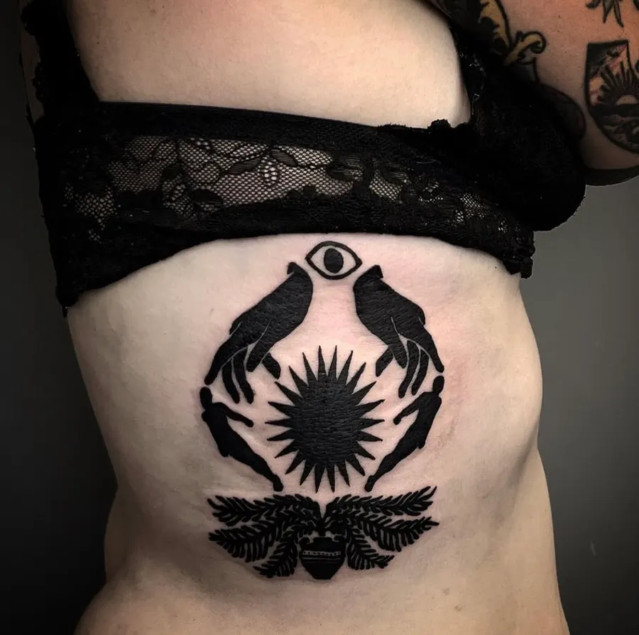 Blackwork tatuiruotė 48, Krustowich Ink, Vilnius